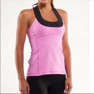 Lululemon Racerback Tank Top in Pink and Black
